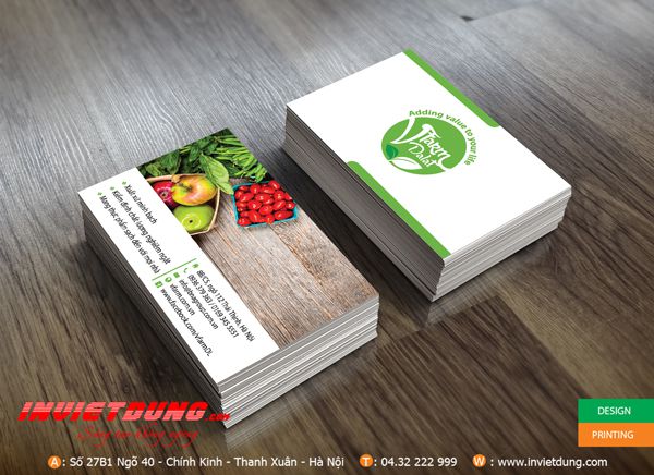 mẫu card rau sạch